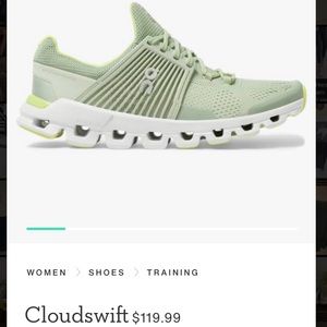 ON running Cloudswift in Hay/Leaf size 9.5